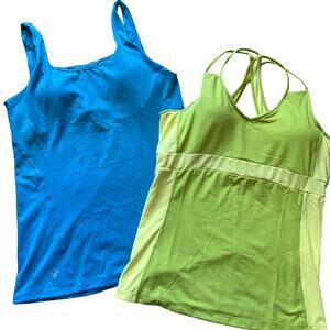 Lot of 2 Cozy Orange Tanks, Women's Size L